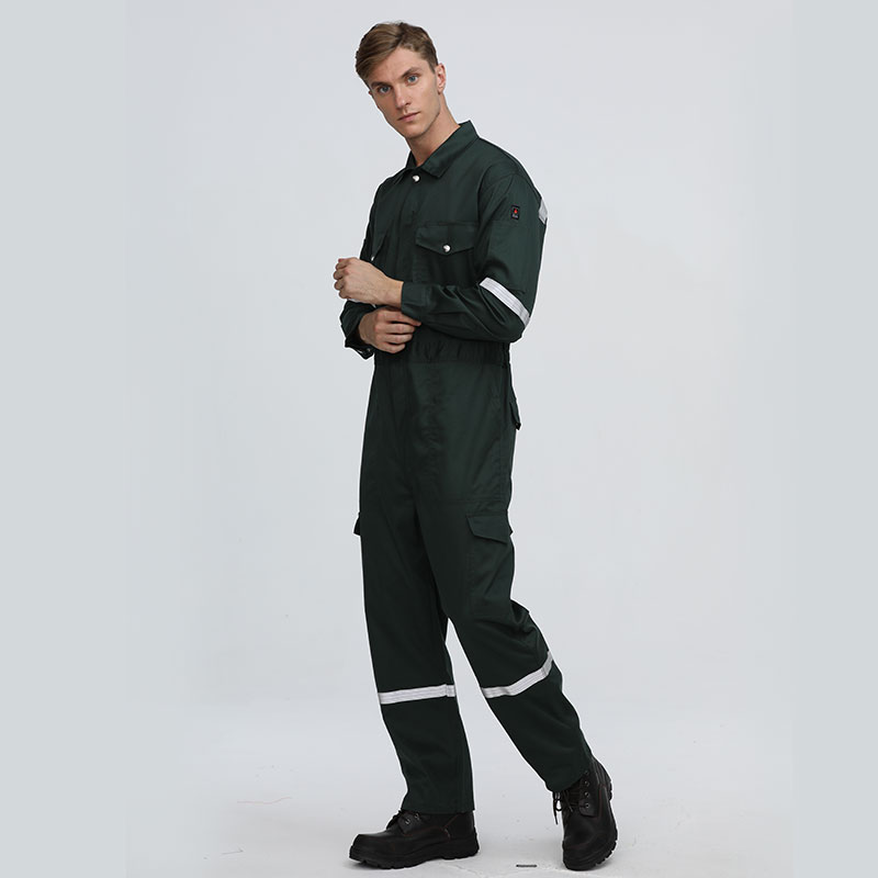 100% Cotton Safety Flame Retardant Electrician Coverall With Reflective ...