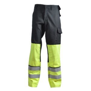 Mens Fire Retardant Work Industry Hi-Vis Pants With Reflective