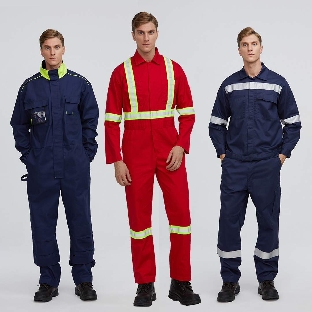 100% Cotton Safety Flame Retardant Electrician Coverall With Reflective ...